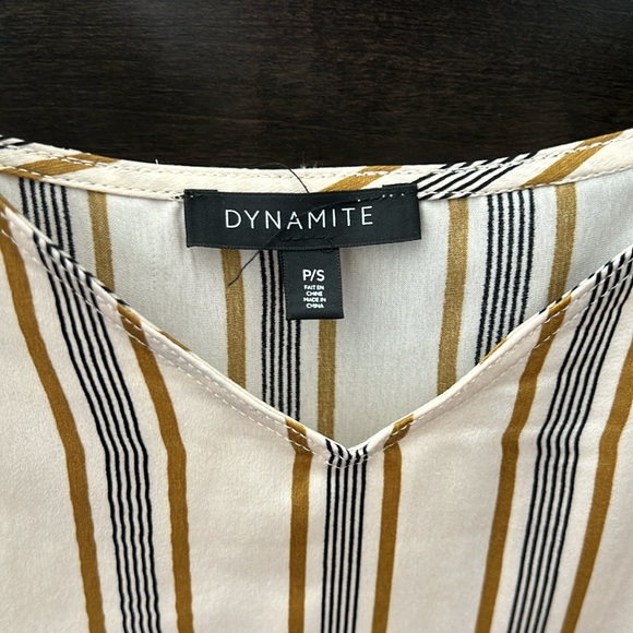 Dynamite stripe blouse tank dress shirt - Picture 2 of 2